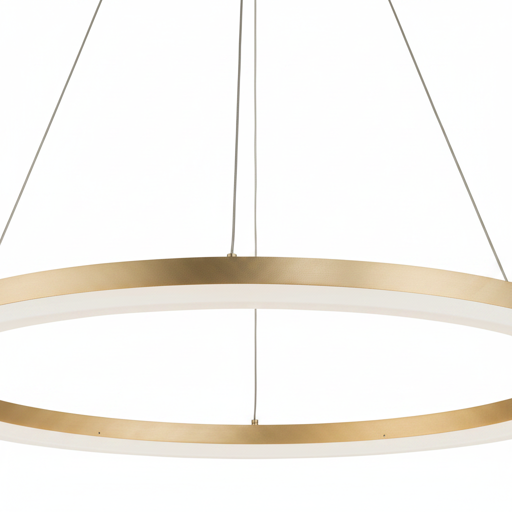Close-up gouden ringlamp