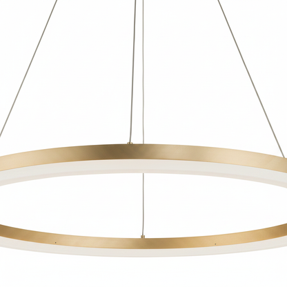 Close-up gouden ringlamp