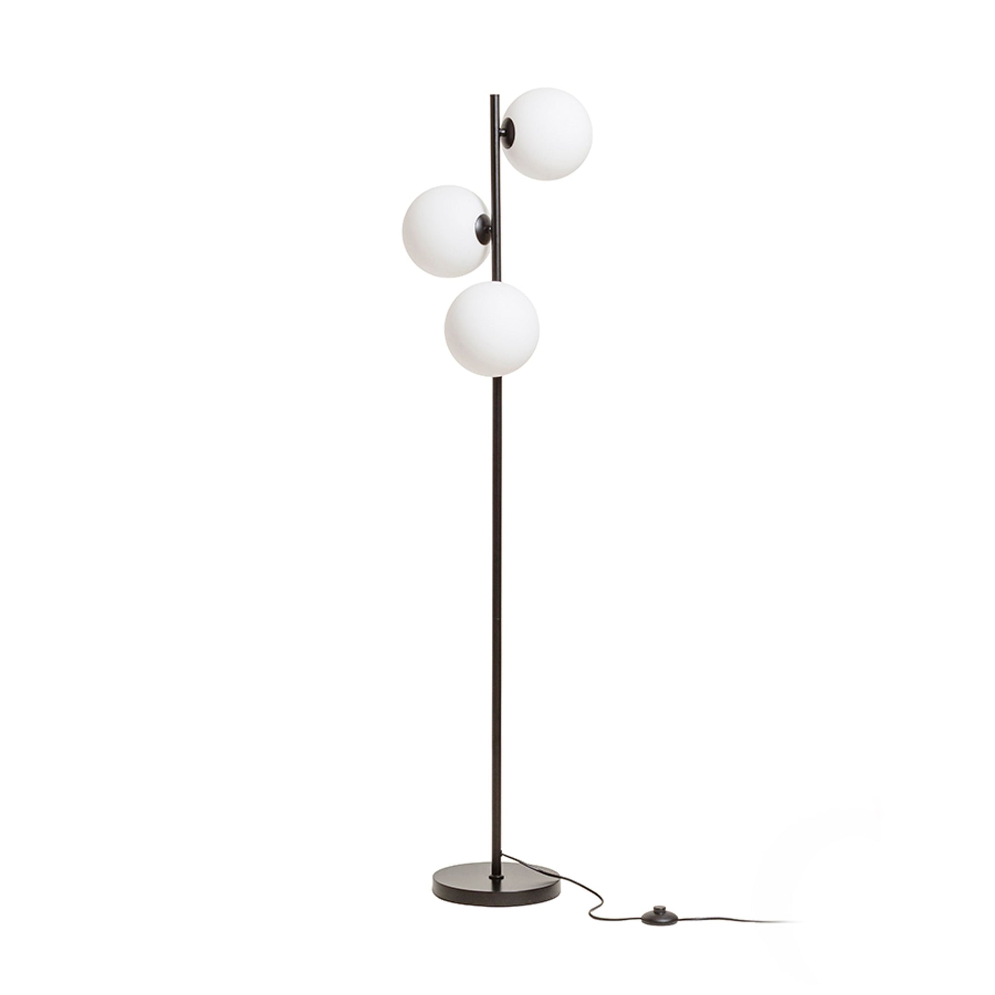ETHERIA vloerlamp zwart opaalglas - hoofdfoto