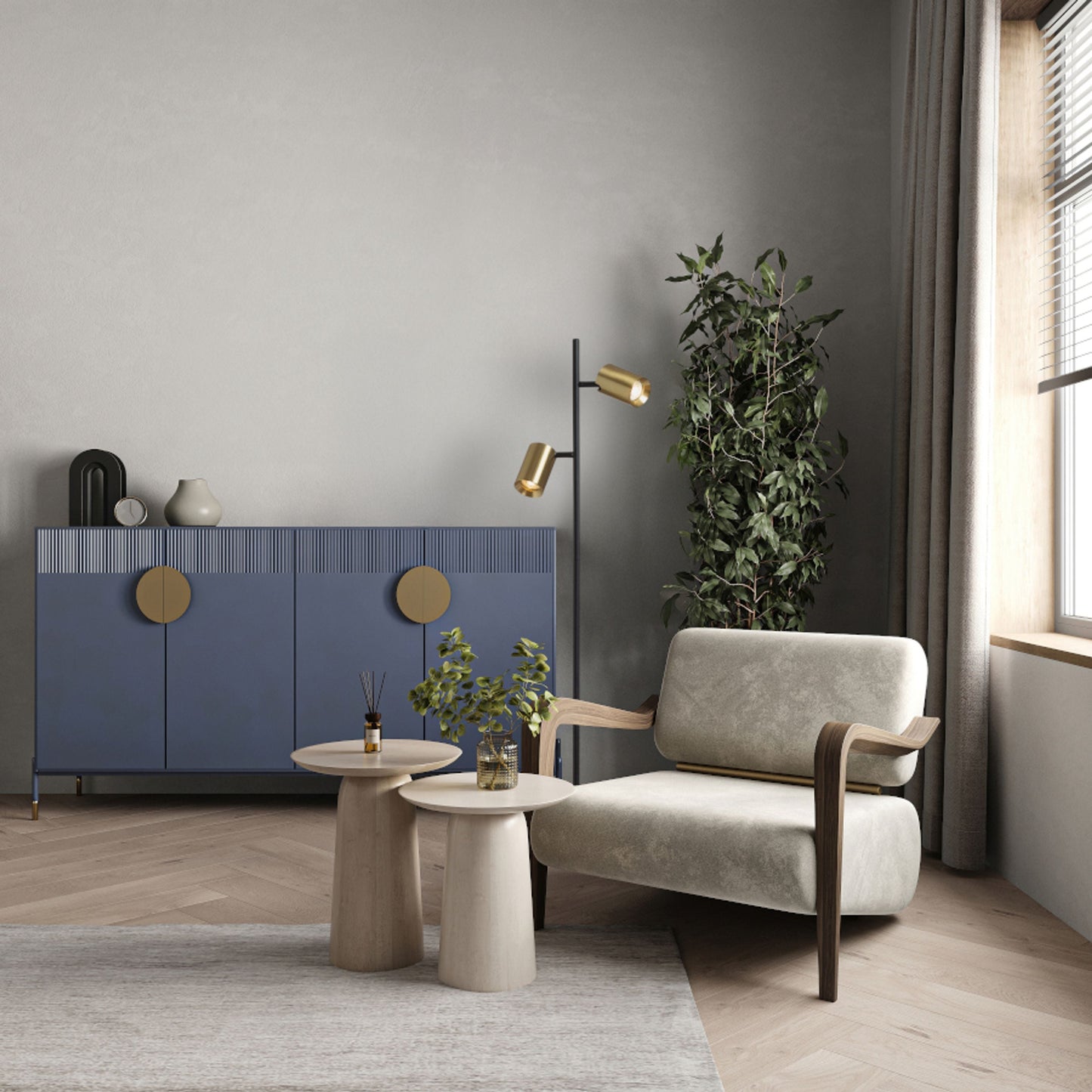 FLYNN II vloerlamp in interieur