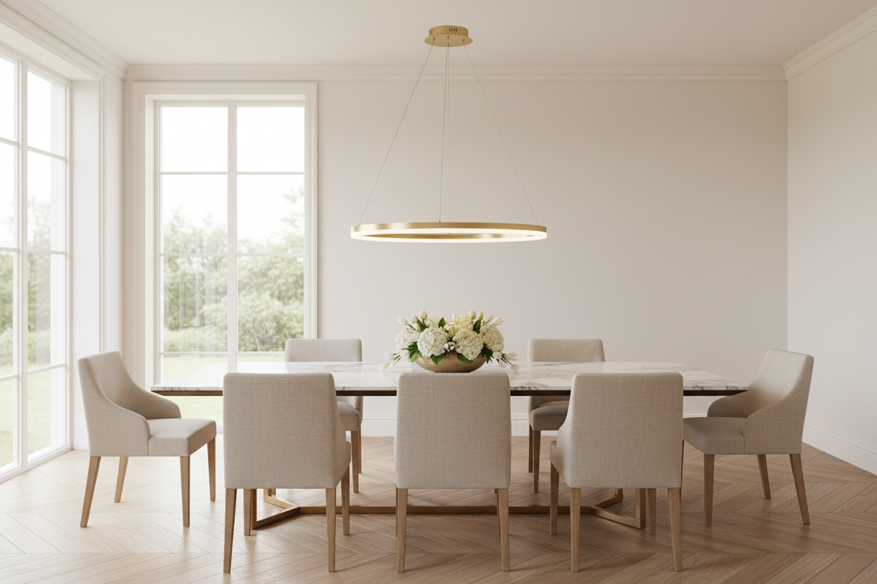 Hanglamp boven eettafel