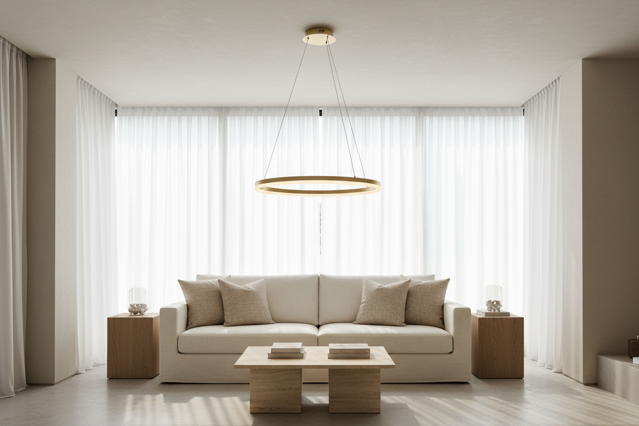 Hanglamp in woonkamer