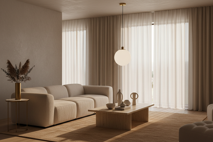 BOULDER 30 hanglamp in premium woonkamer boucle sofa