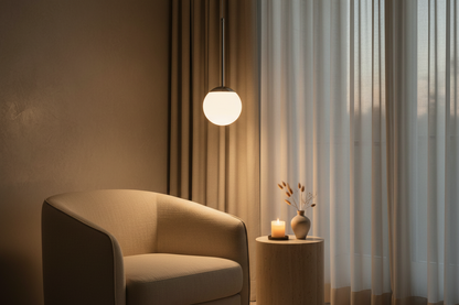 LUNA 20 hanglamp avondsfeer boutique hotel leeshoek