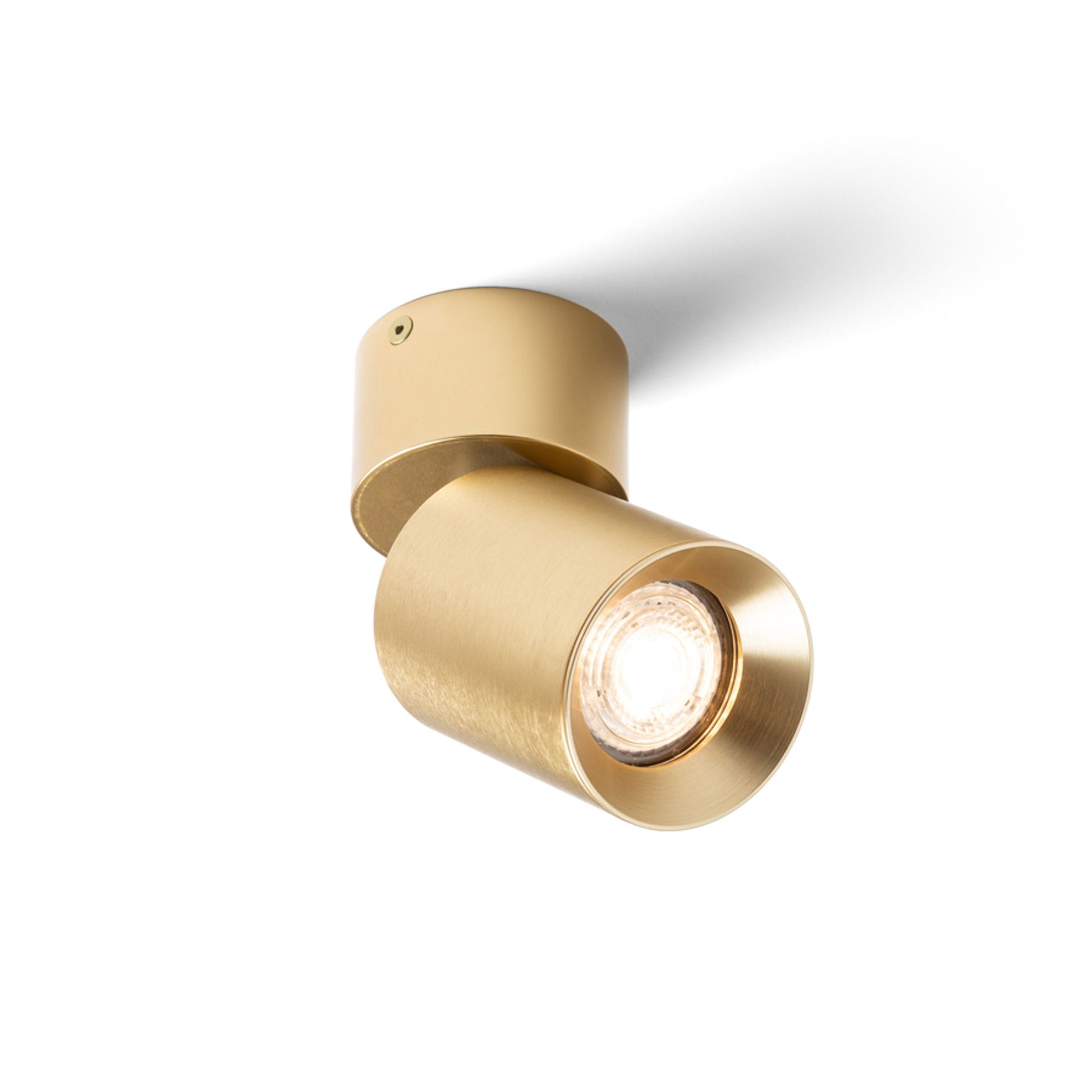 DARIO Plafondlamp Volledig Messing - officiële studiofoto, zijaanzicht