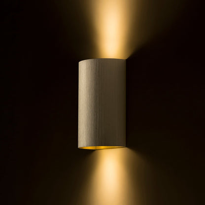 CAPRI R Wandlamp Geborsteld Messing - zijaanzicht